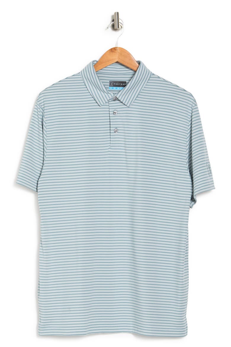 Stripe Knit Polo, Alternate, color, CITADEL