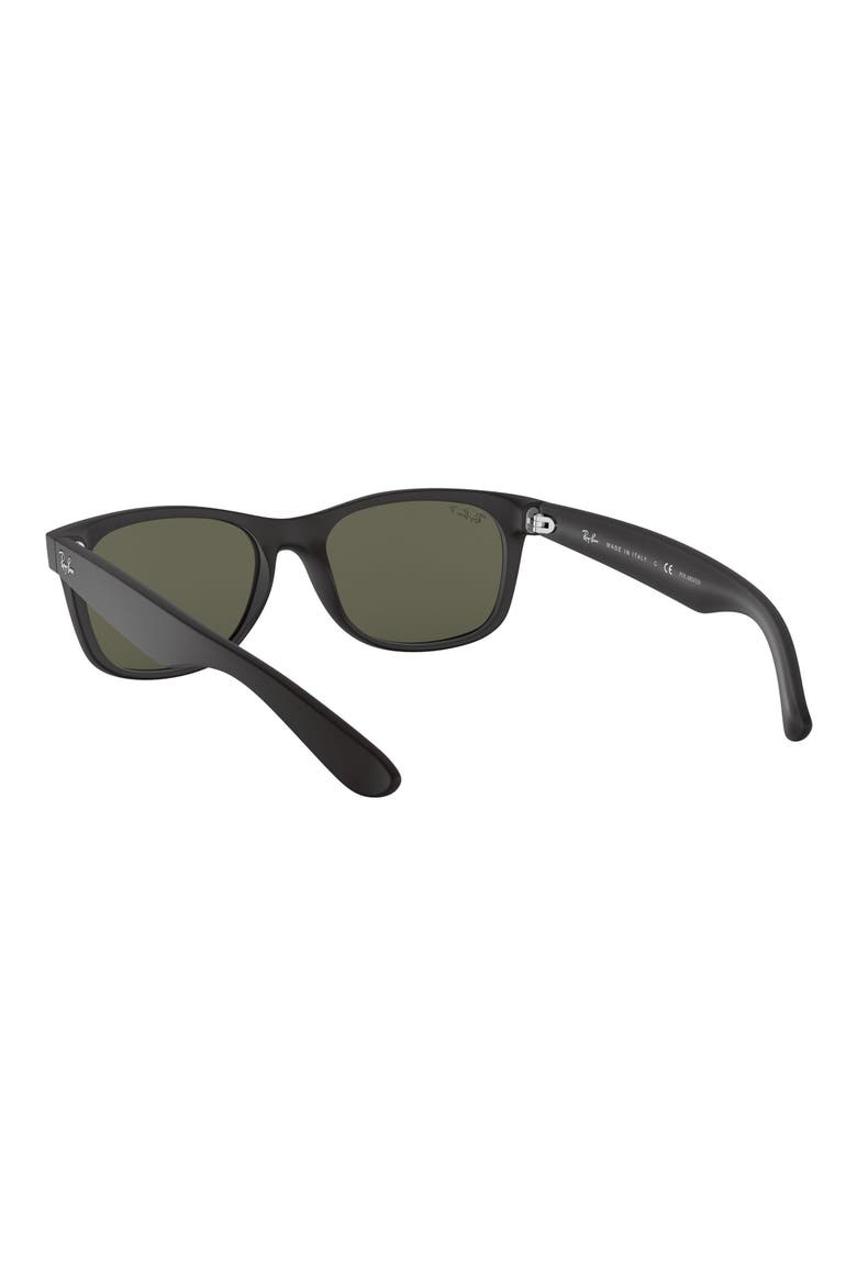 New Wayfarer 55mm Rectangular Sunglasses, Alternate, color, BLACK/ GREEN
