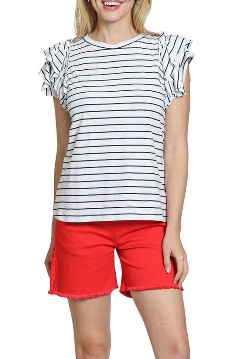 Ruffle Sleeve T-Shirt