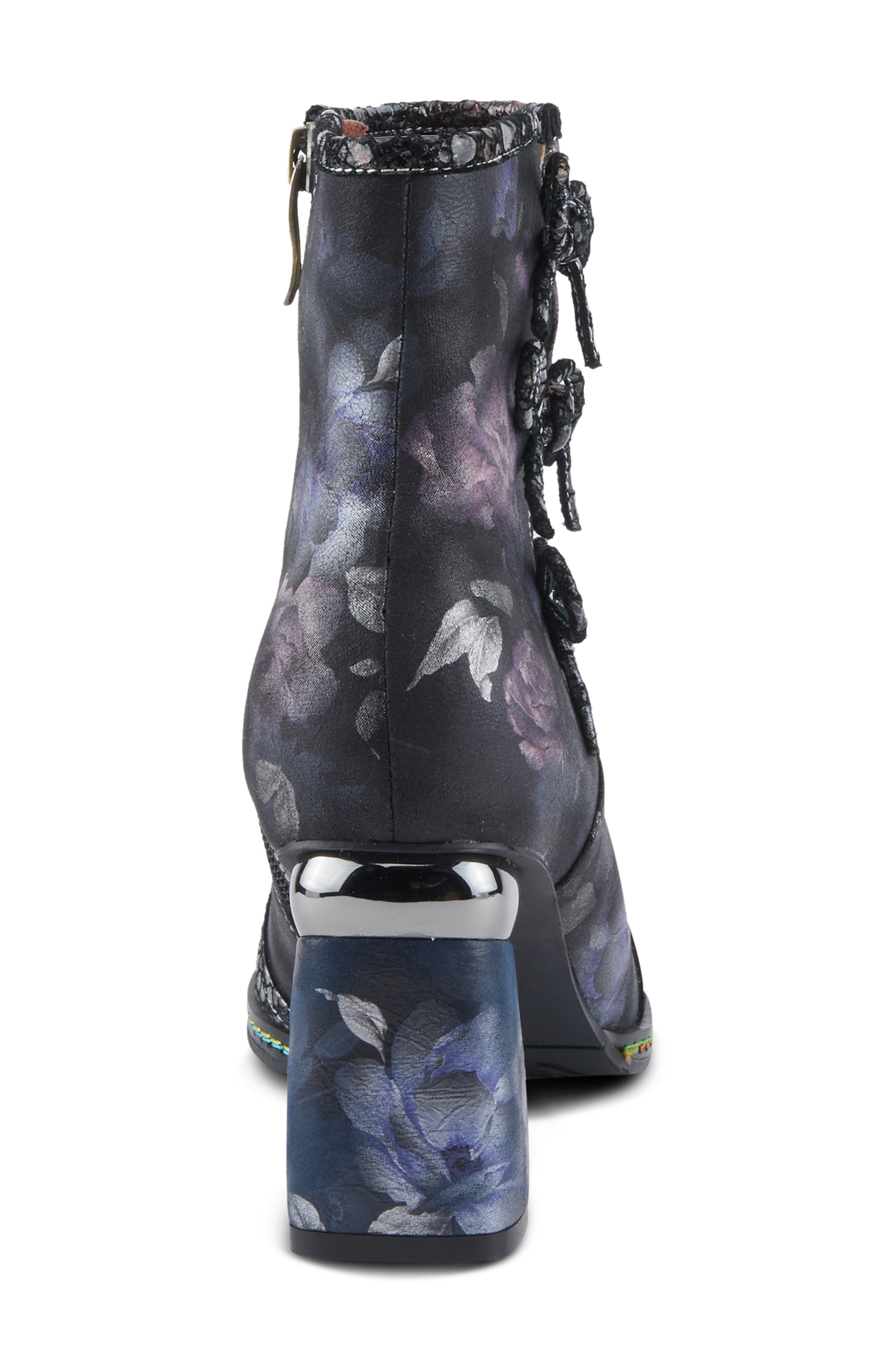 L
Artiste by Spring Step Carre Cap Toe Bootie, Alternate, color, Black Multi