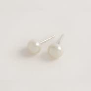 Freya Rose Fresh Water Pearl and Silver Stud Earrings