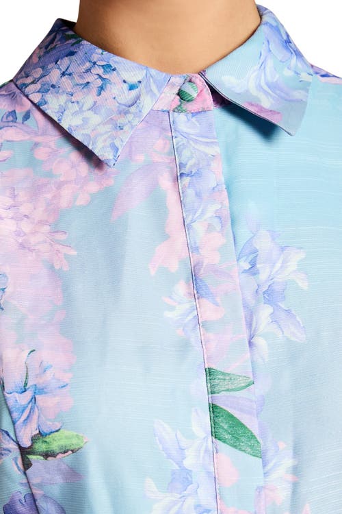 Coast Collared Wide Leg Belted Jumpsuit In Blue