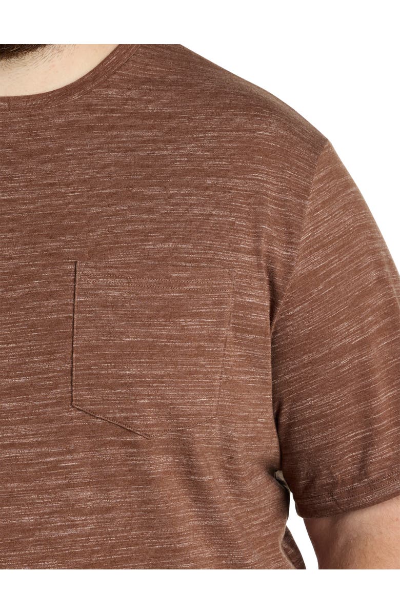 Harbor Bay by DXL Big & Tall Space Dye Pocket T-Shirt, Alternate, color, Cocoa Brown Sd
