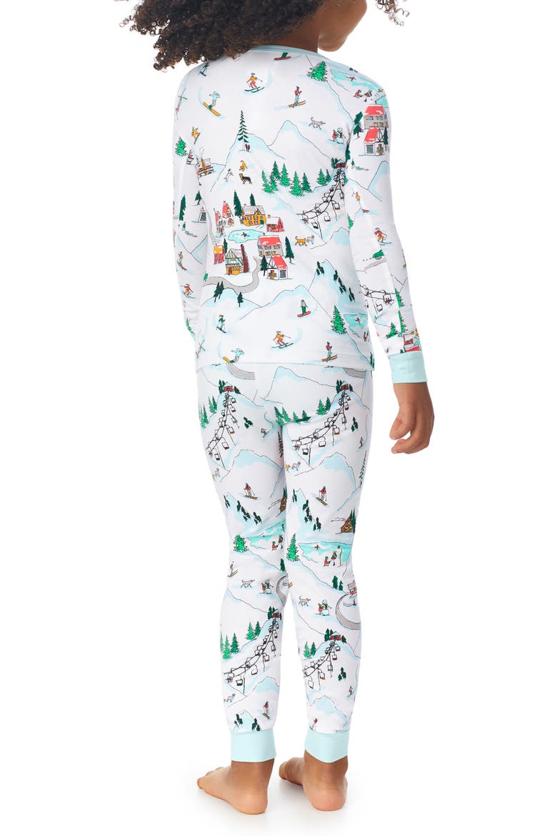 BedHead Kids' Fitted Two-Piece Pajamas, Alternate, color, SKI VILLAGE