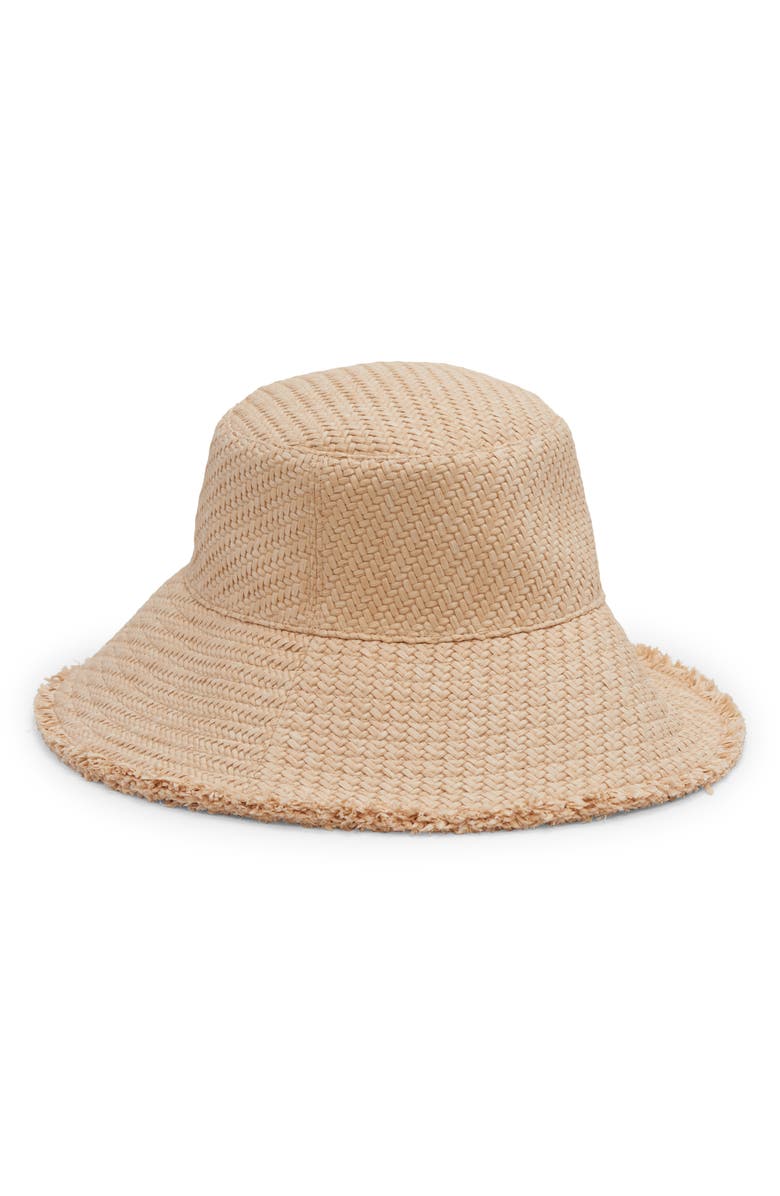 Moncler Archivio DNA Raffia Bucket Hat, Alternate, color, 