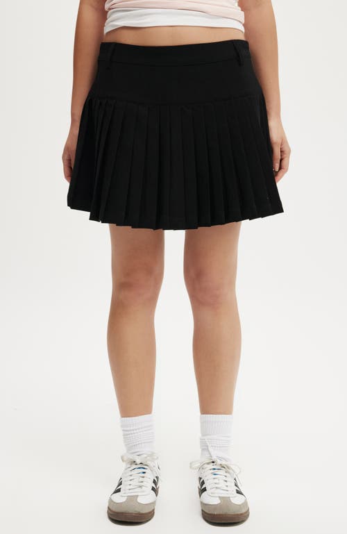 Cotton On Luis Suiting Pleated Skirt In Black