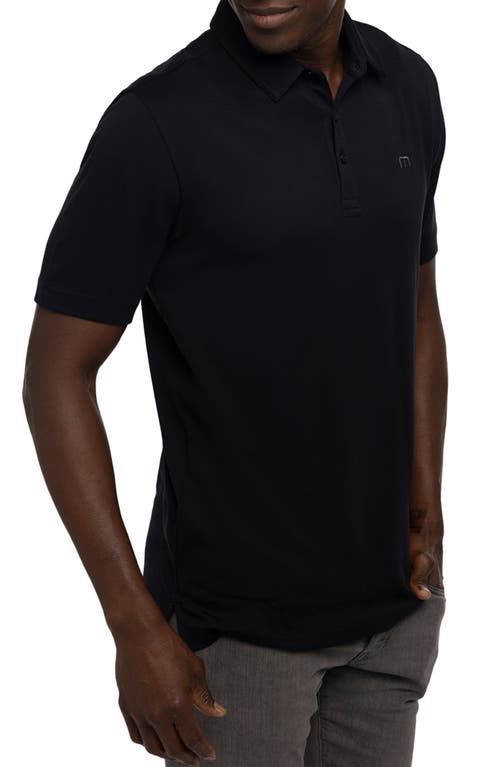 Travismathew Tour Guide Embroidered Logo Polo In Black