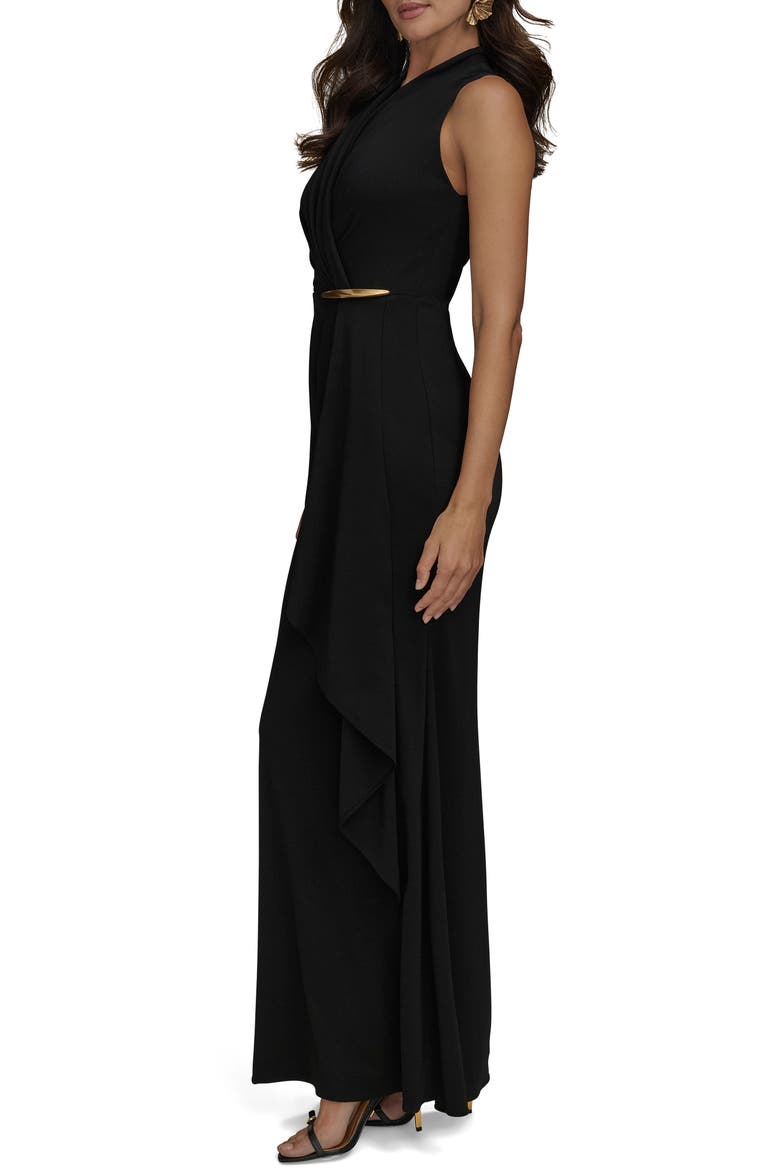 Sleeveless Gown, Alternate, color, BLACK