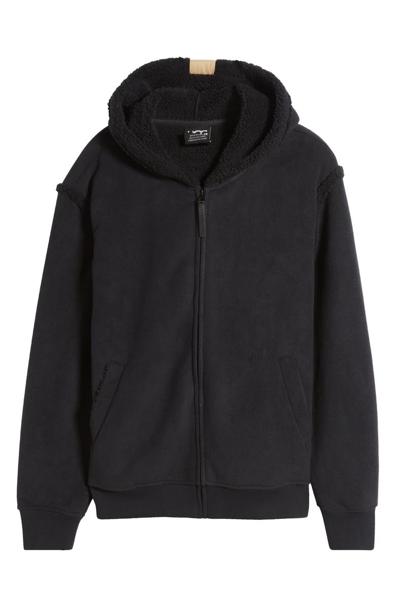 UGG<sup>®</sup> Evren Bonded Fleece Zip Hoodie, Alternate, color, 