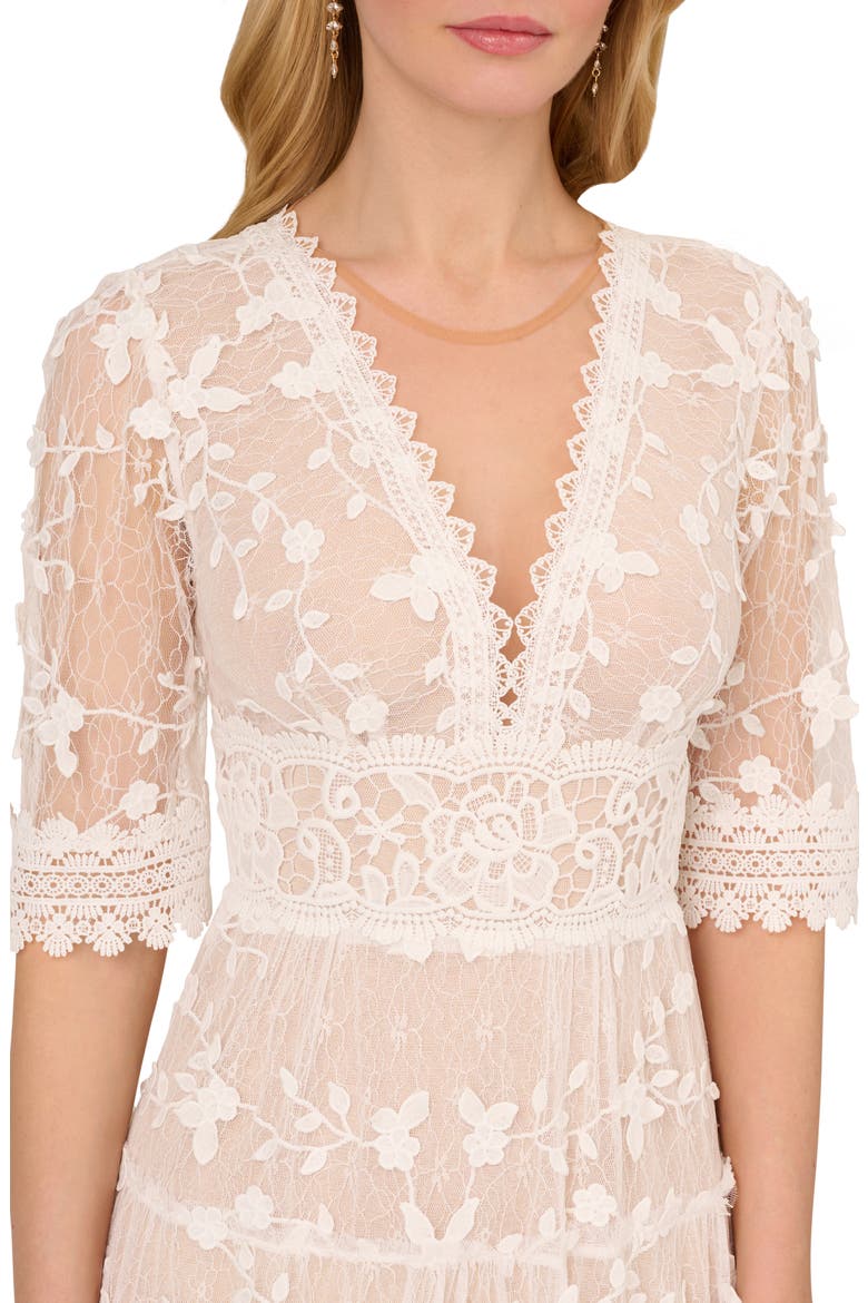 Embroidered Lace Minidress, Alternate, color, IVORY