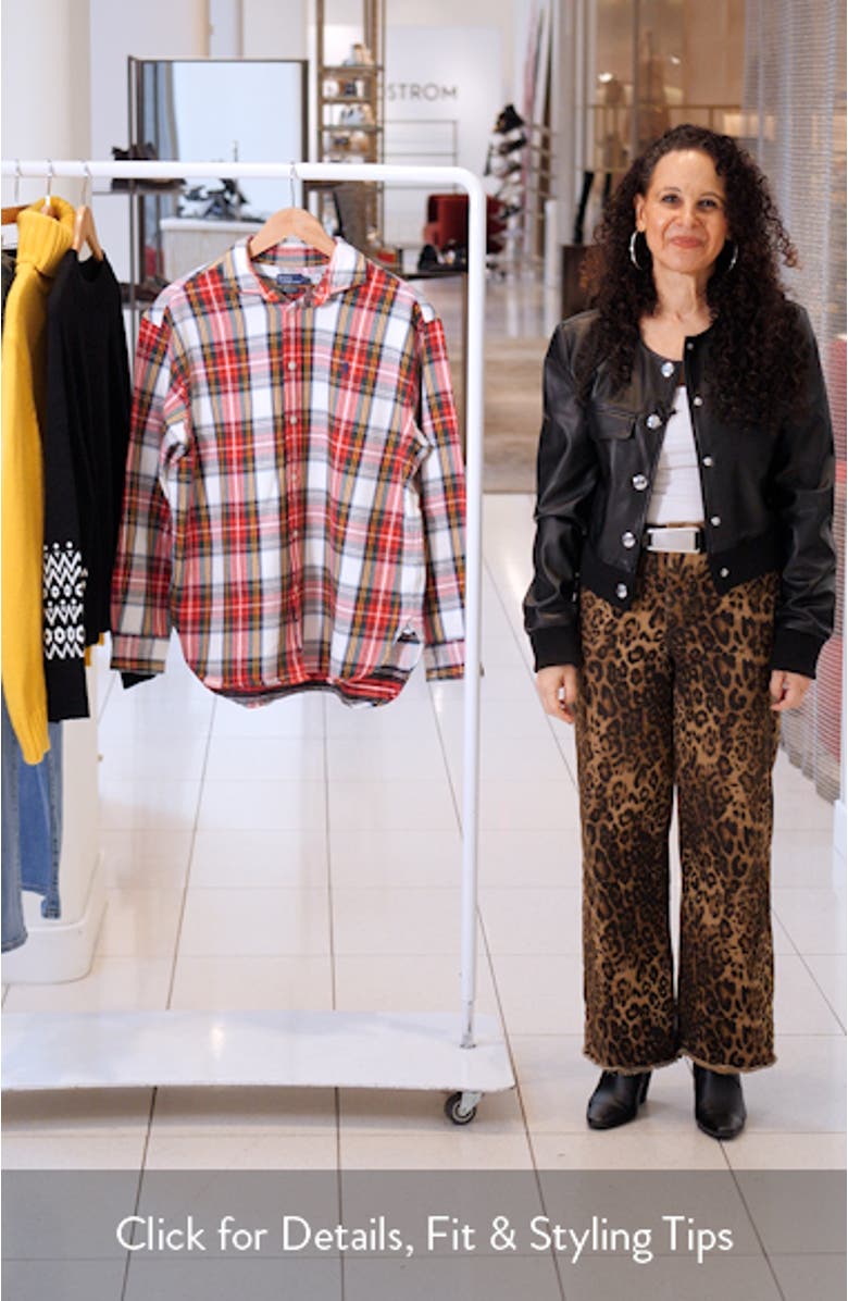 Plaid Relaxed Fit Cotton Button-Up Shirt, sales video thumbnail