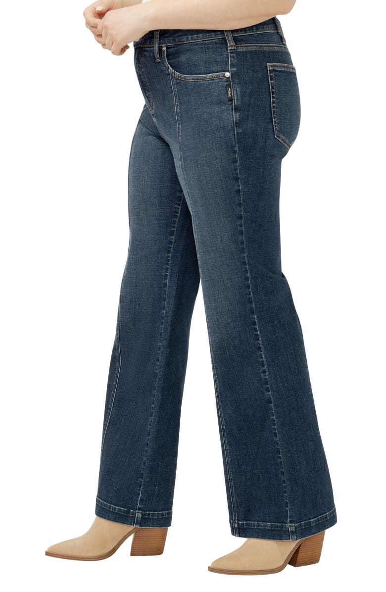 Silver Jeans Co. Avery Curvy Seamed High Waist Wide Leg Trouser Jeans, Alternate, color, Soul