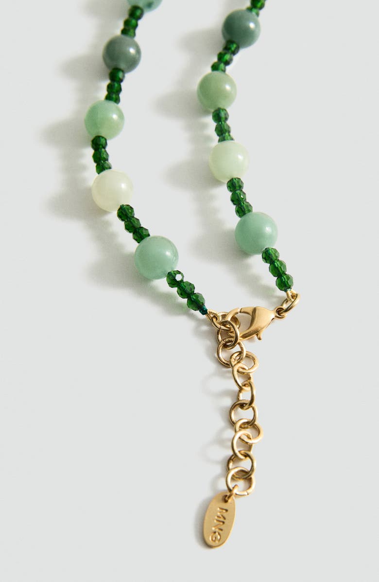 MANGO Beaded Flower Pendant Necklace, Alternate, color,