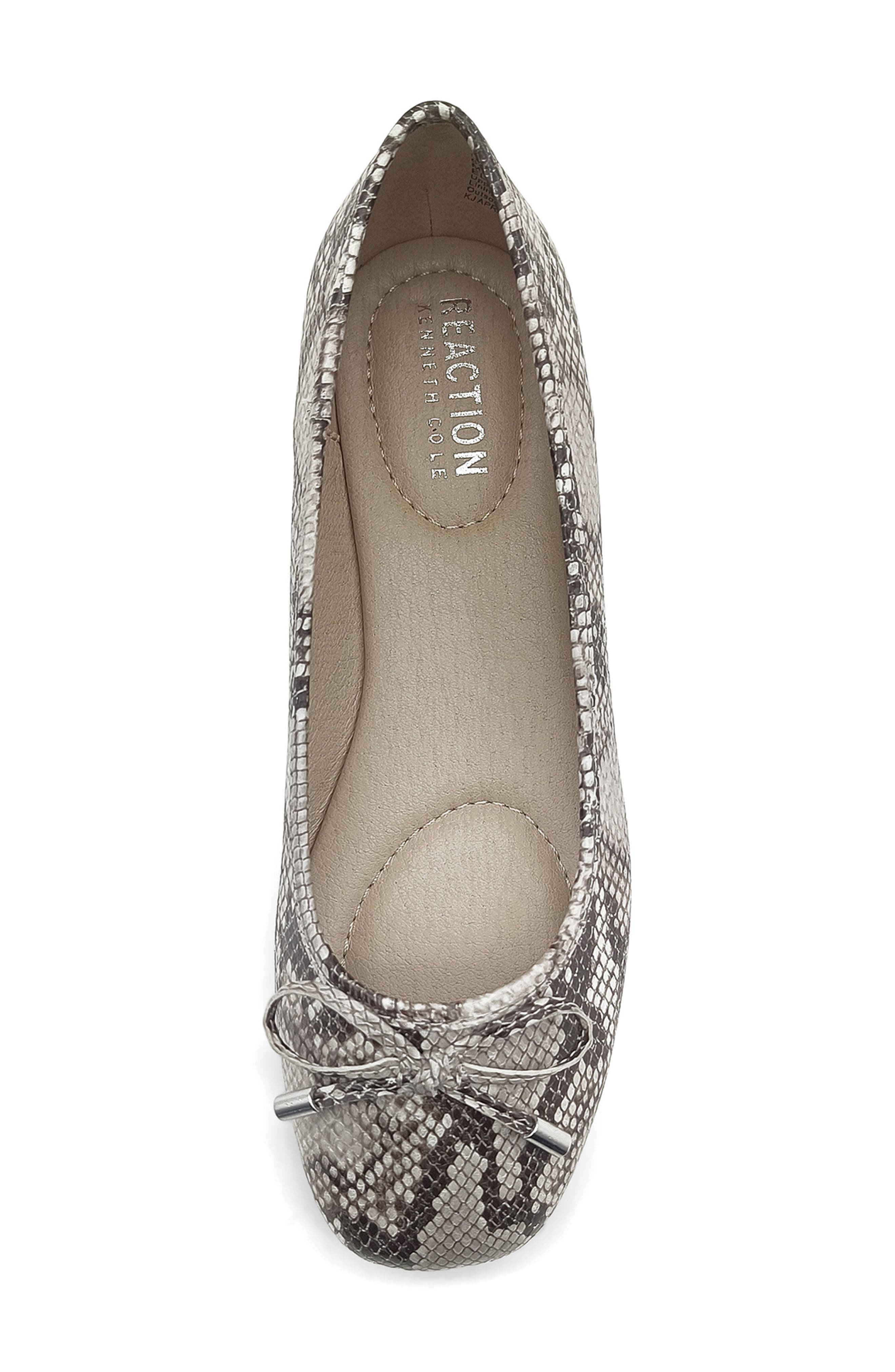 Reaction Kenneth Cole Elstree Ballet Flat, Alternate, color, Natural Snake