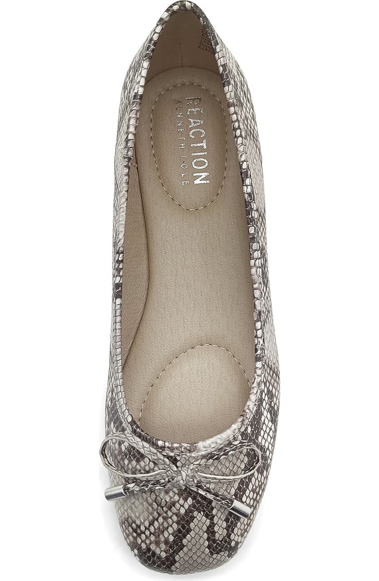 Reaction Kenneth Cole Elstree Ballet Flat, Alternate, color, Natural Snake