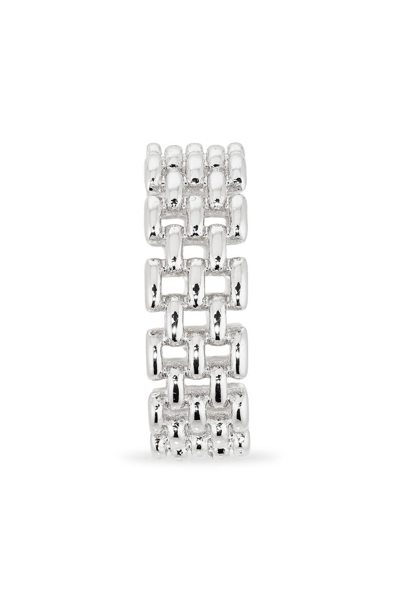 NORDSTROM RACK Demi Fine Open Work Wide Band Ring, Alternate, color, Silver