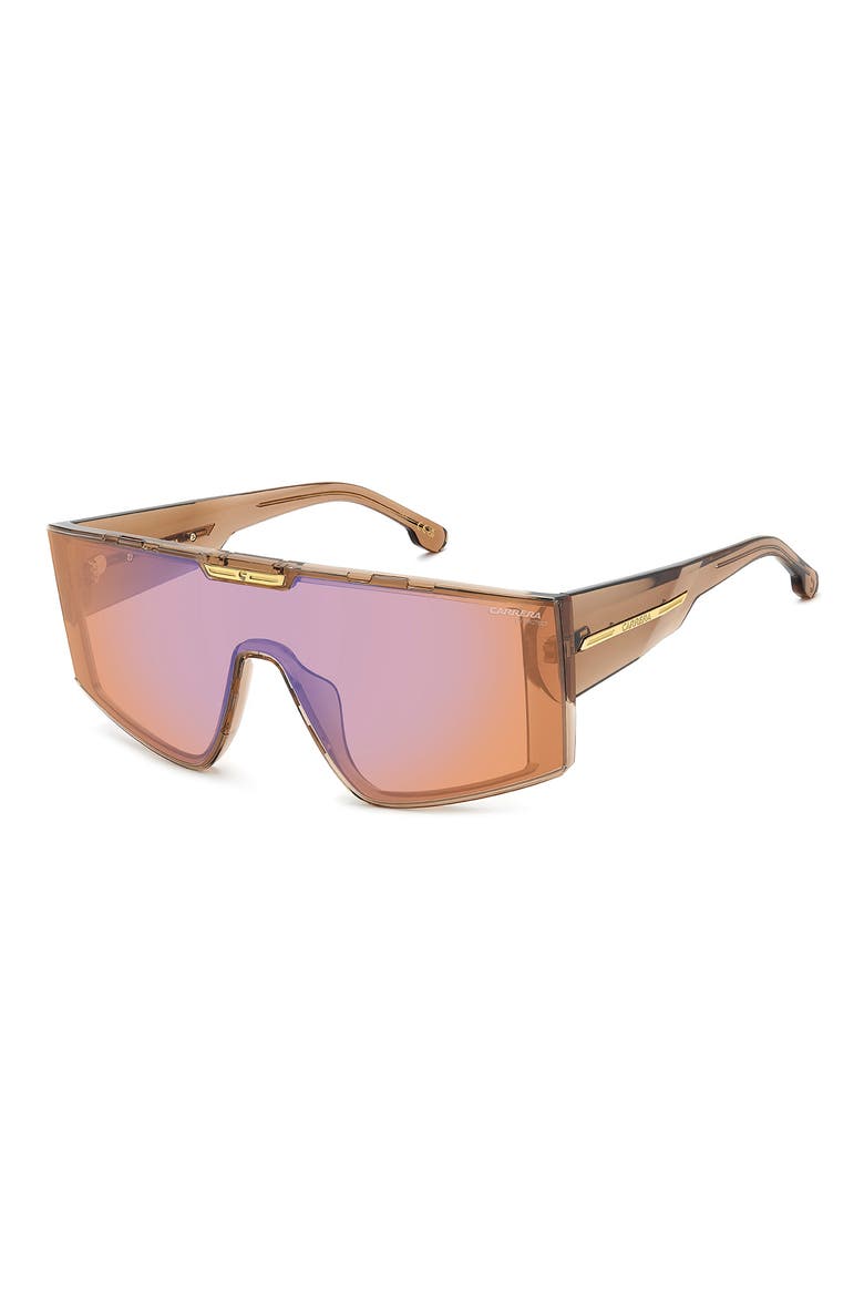 Victory C 99mm Rectangular Mask Sunglasses, Alternate, color, BROWN ORANGE/ ORANGE BLUE