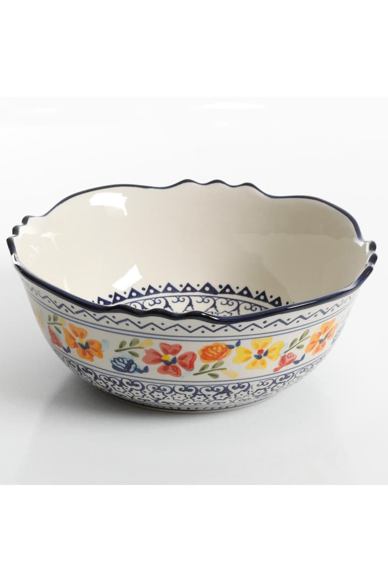 Luxembourg 2 Piece Stoneware Bowl Set, Alternate, color, White