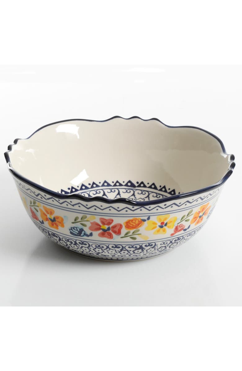Gibson Home Luxembourg 2 Piece Stoneware Bowl Set, Alternate, color, White