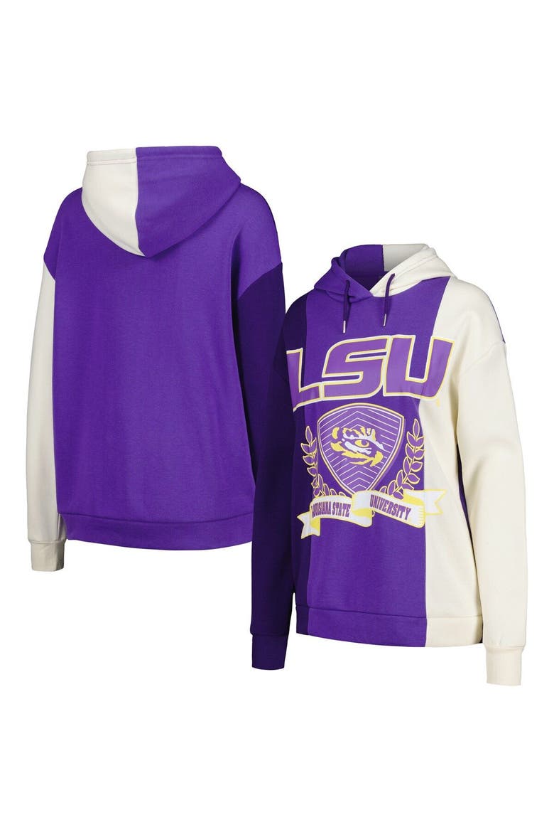 Women's Gameday Couture Purple LSU Tigers Hall of Fame Colorblock Pullover Hoodie, Main, color, Purple