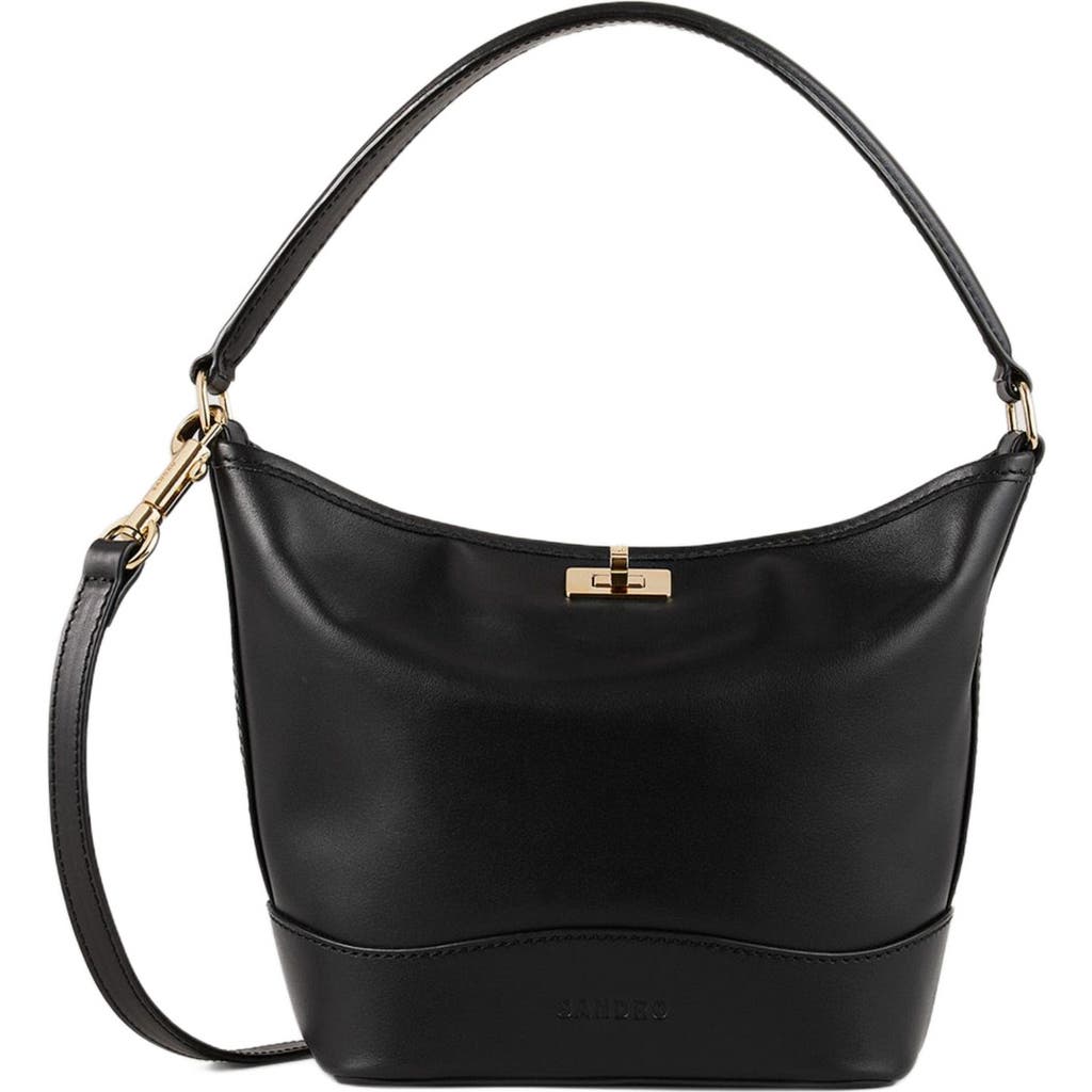 Sandro Tangoso Mini Leather Bag In Black