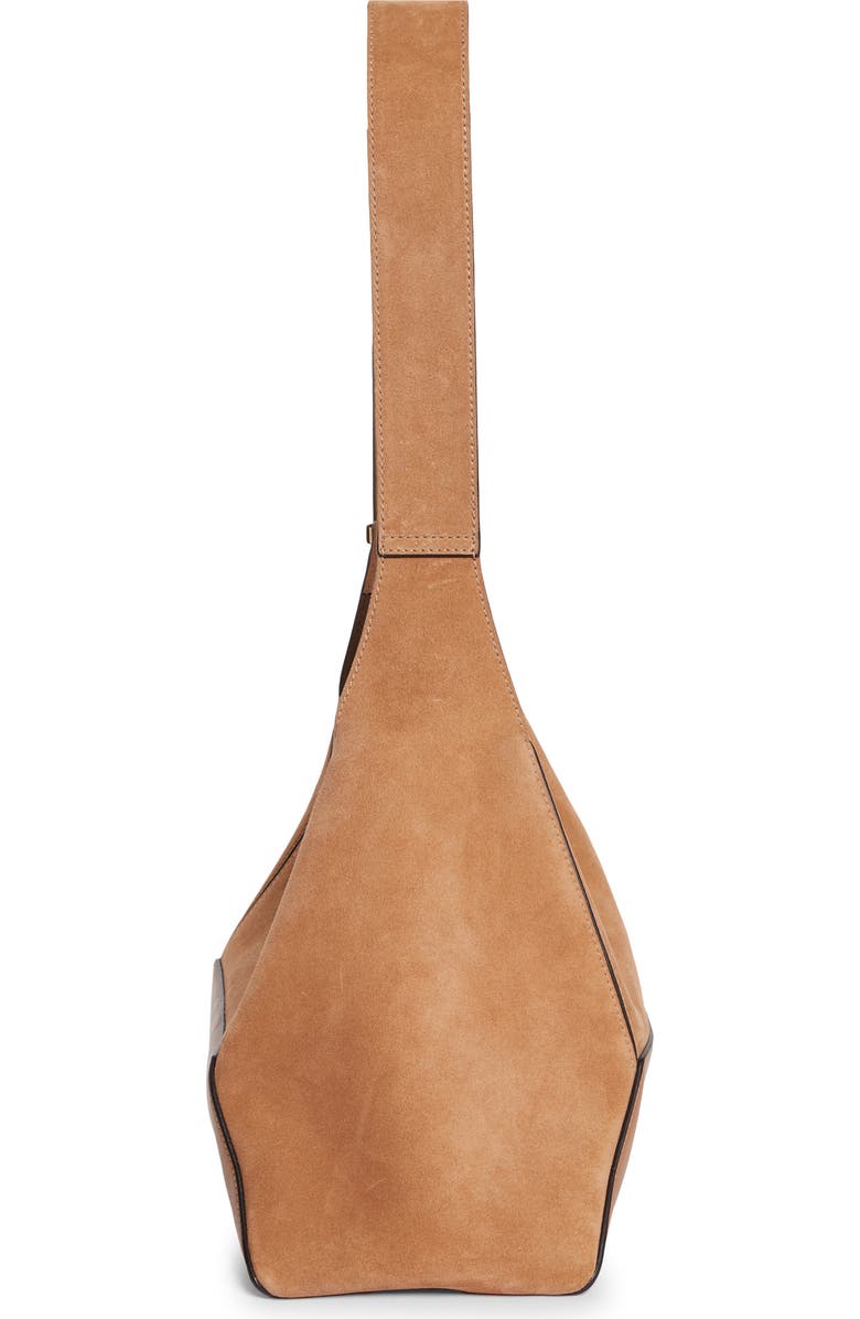 Jimmy Choo Medium Diamond Leather & Suede Hobo Bag, Alternate, color, Toffee/ Gold