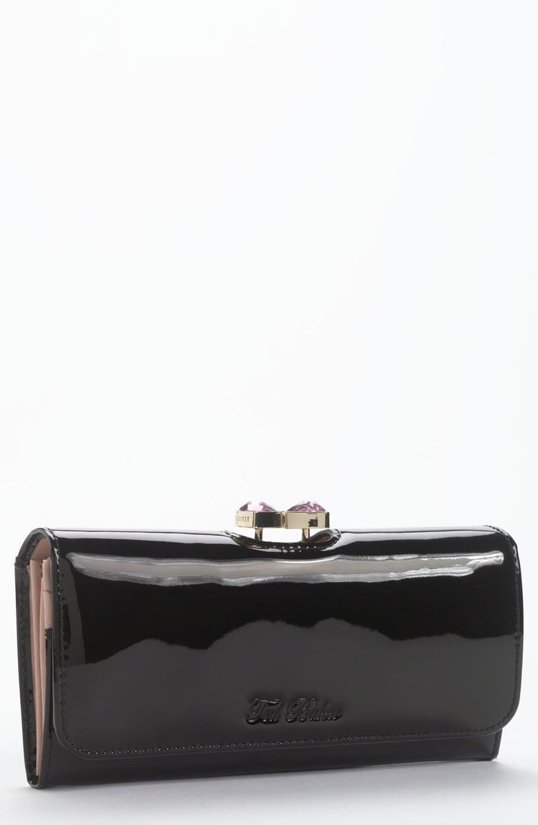Ted Baker London 'Crystal Bow Frame' Matinee Wallet, Main, color,