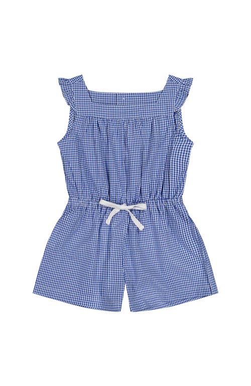 Busy Bees Gwyneth Romper Mini Blue Check In Blue Check