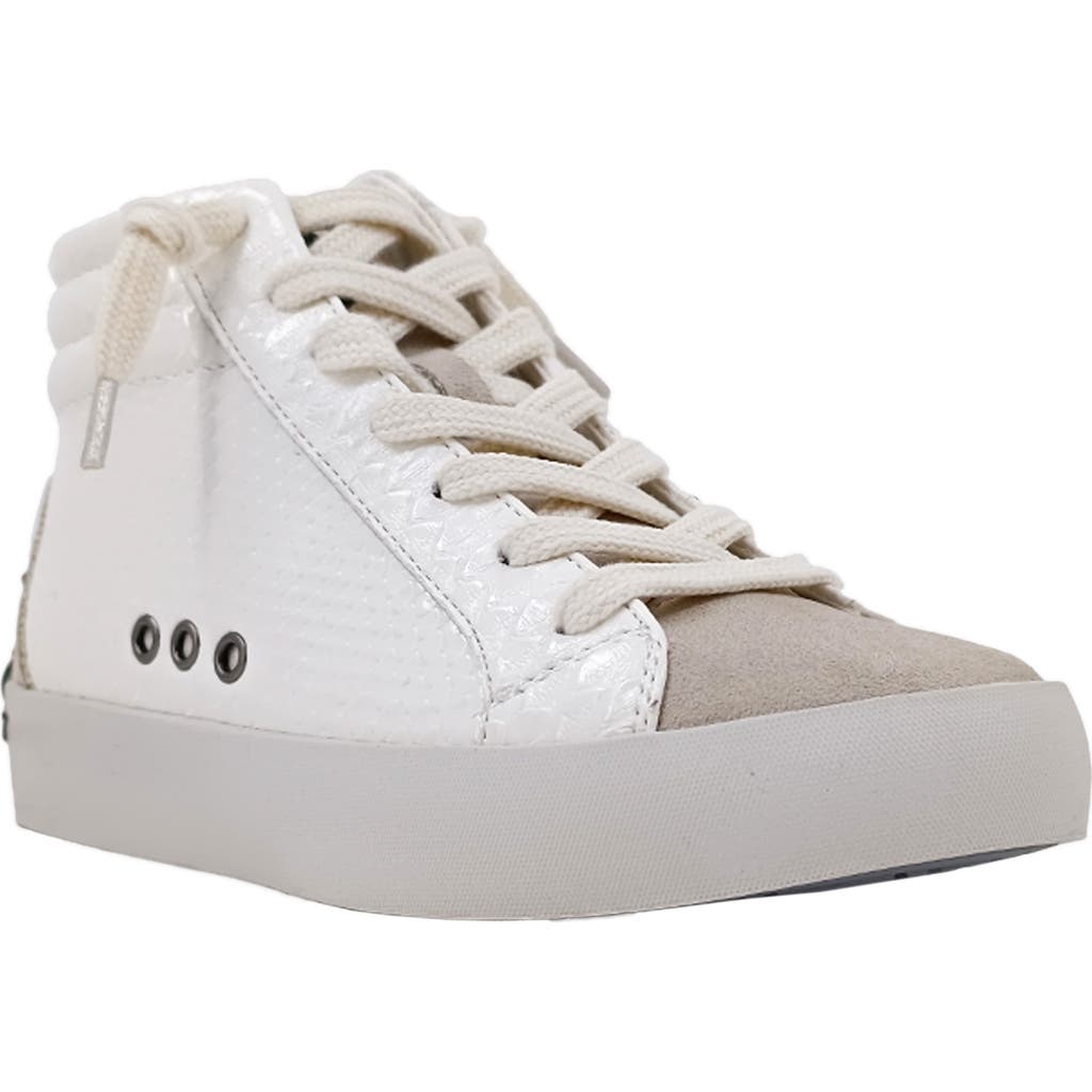 Shushop Kids' Reese Studded High Top Sneaker In White