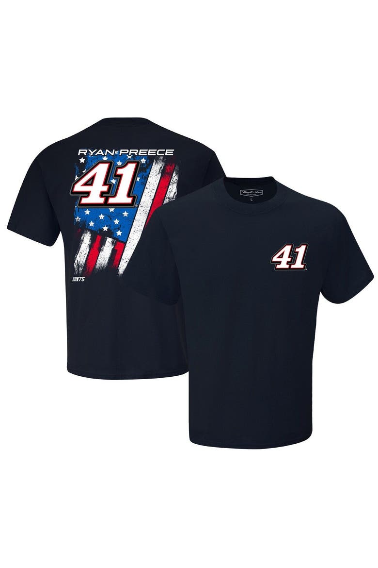 Men's Stewart-Haas Racing Team Collection Navy Ryan Preece Exclusive Tonal Flag T-Shirt, Main, color, Navy