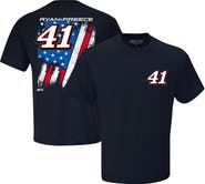 STEWART-HAAS RACING Men's Stewart-Haas Racing Team Collection Navy Ryan Preece Exclusive Tonal Flag T-Shirt