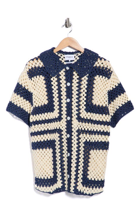 Pilar Short Sleeve Crochet Cardigan