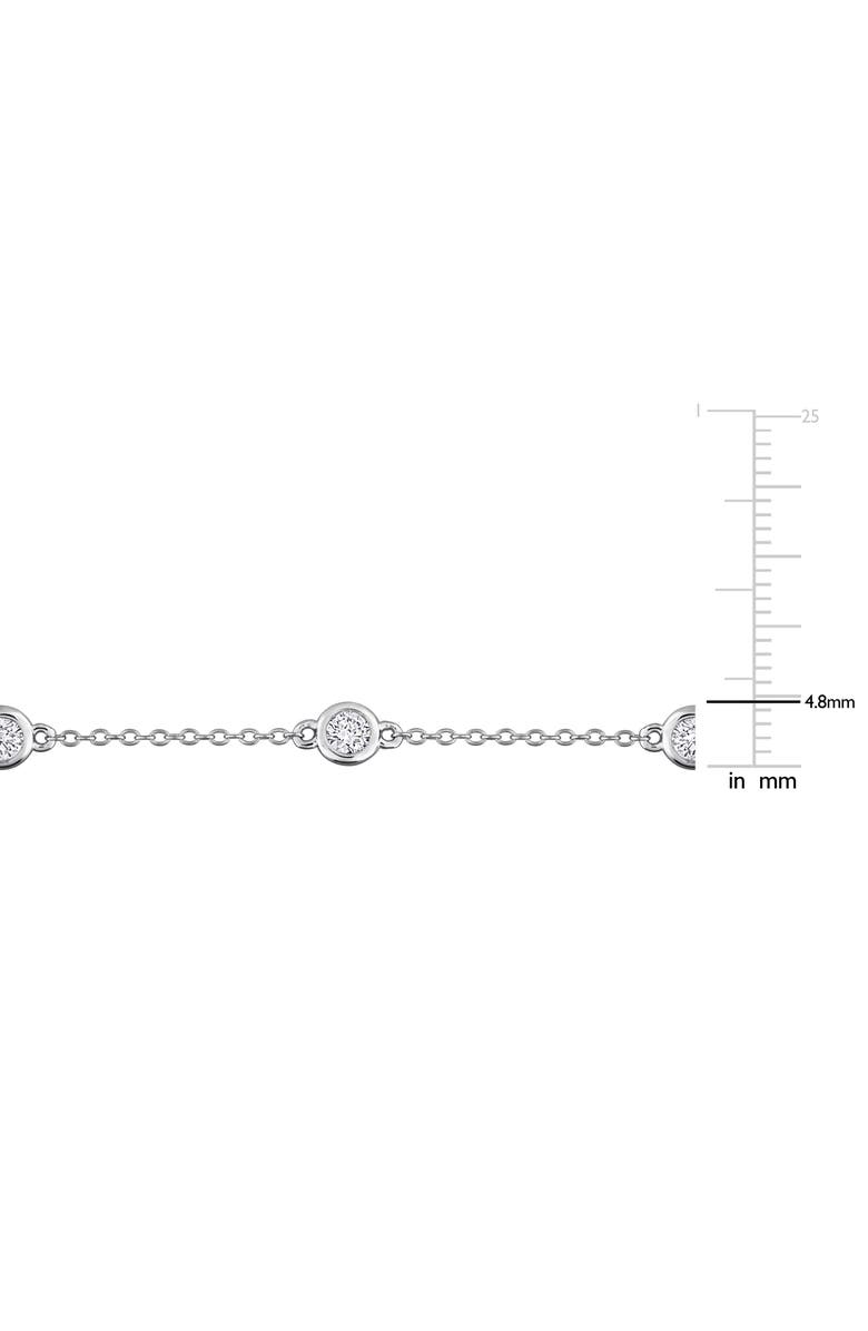 Created Forever Lab Grown Diamond Station Bracelet, Alternate, color, Silver