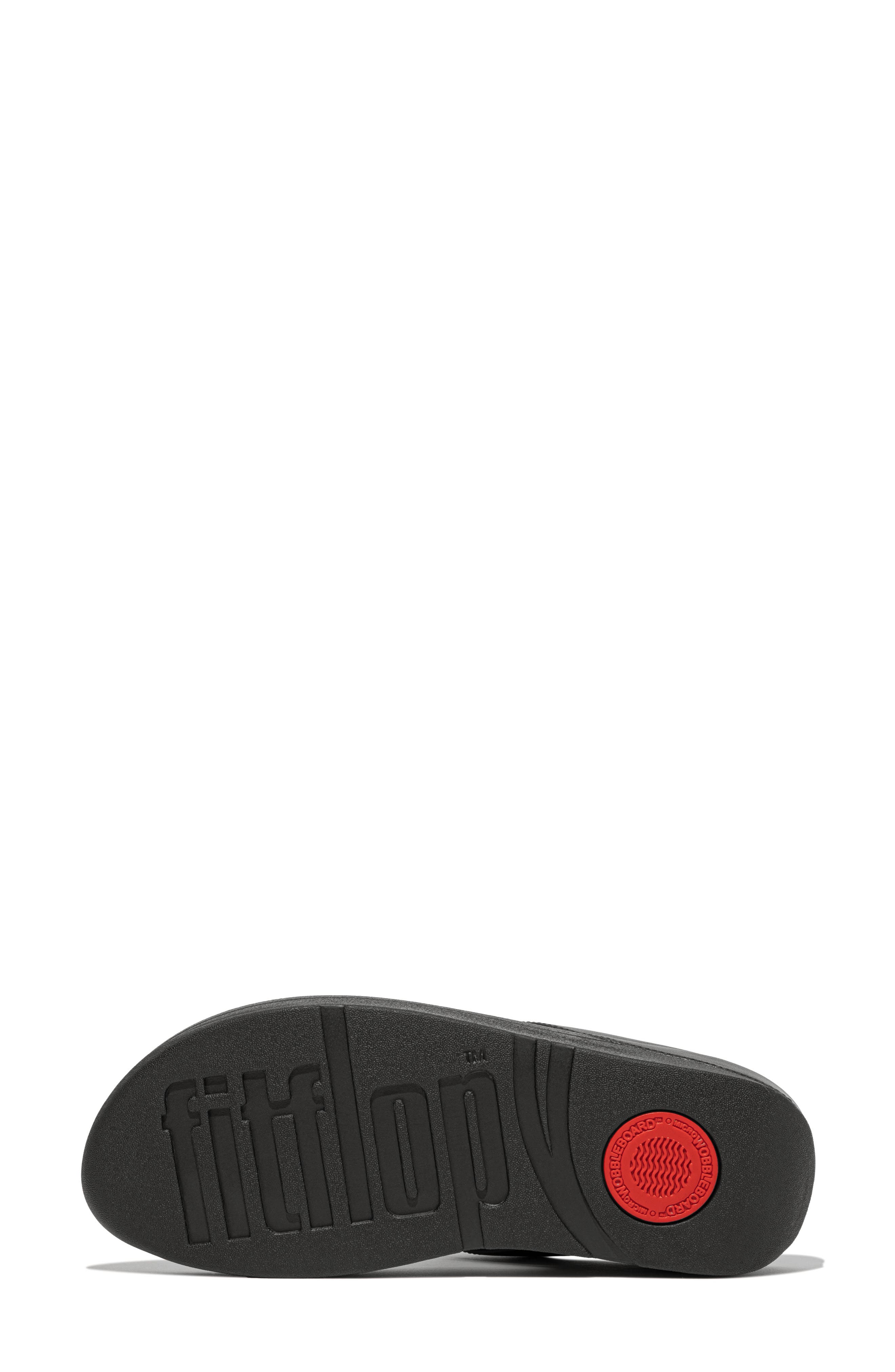 FitFlop Fino Platform Wedge Flip Flop, Alternate, color, Black