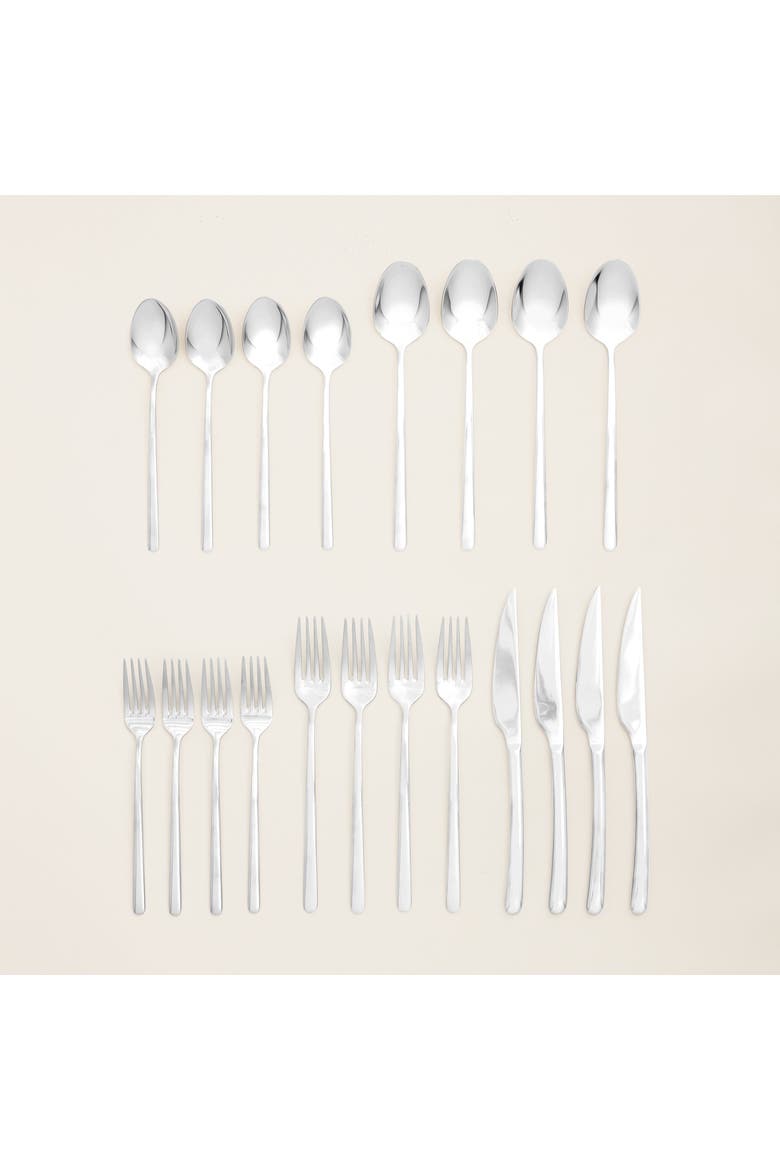 Emilia Mirror Flatware Set, Alternate, color, Metallic Silver