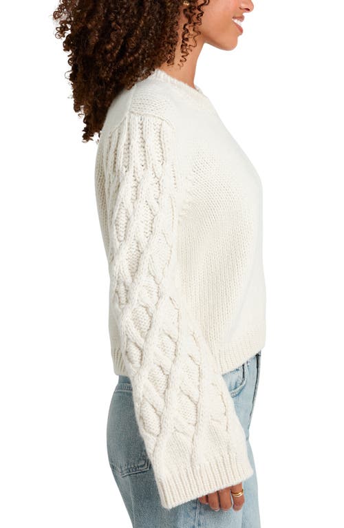 Splendid Ember Crewneck Cashmere Sweater In Pale Oak