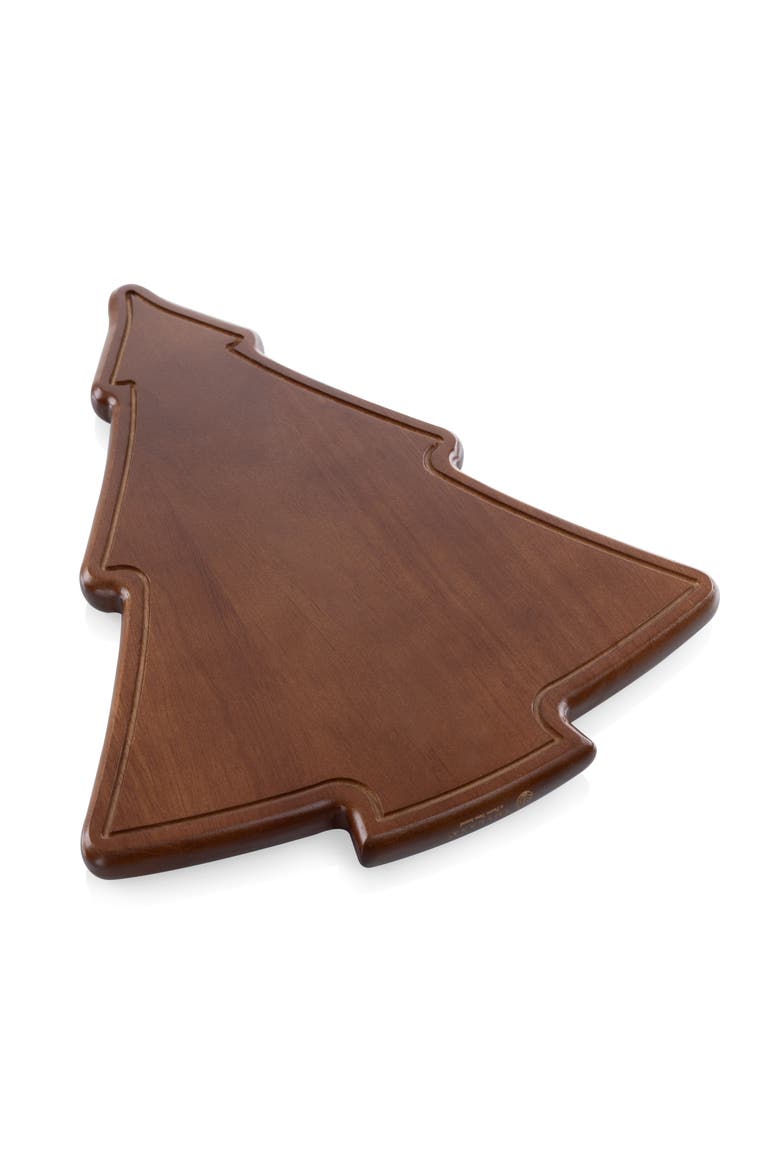 Christmas Tree Sectioned Serving Tray, Alternate, color, Stained Parawood