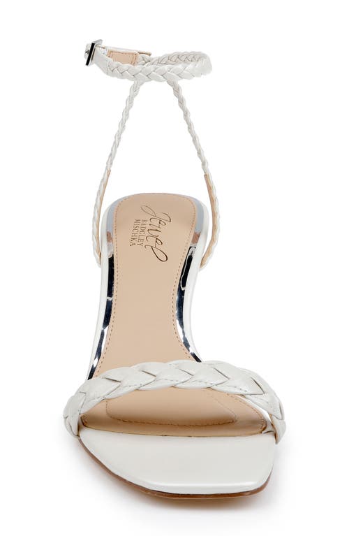Jewel Badgley Mischka Nyx Ankle Strap Sandal In White