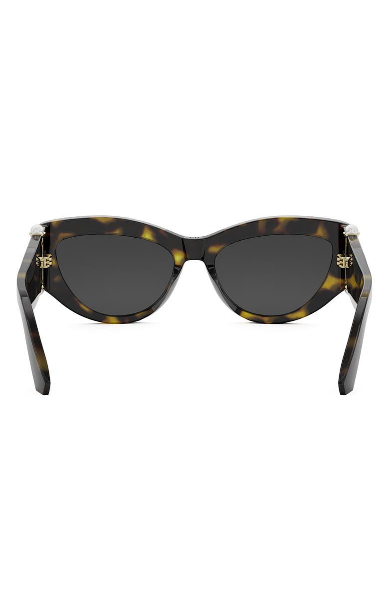 DIOR 'DiorTribales B1I 55mm Cat Eye Sunglasses, Alternate, color, Dark Havana / Smoke