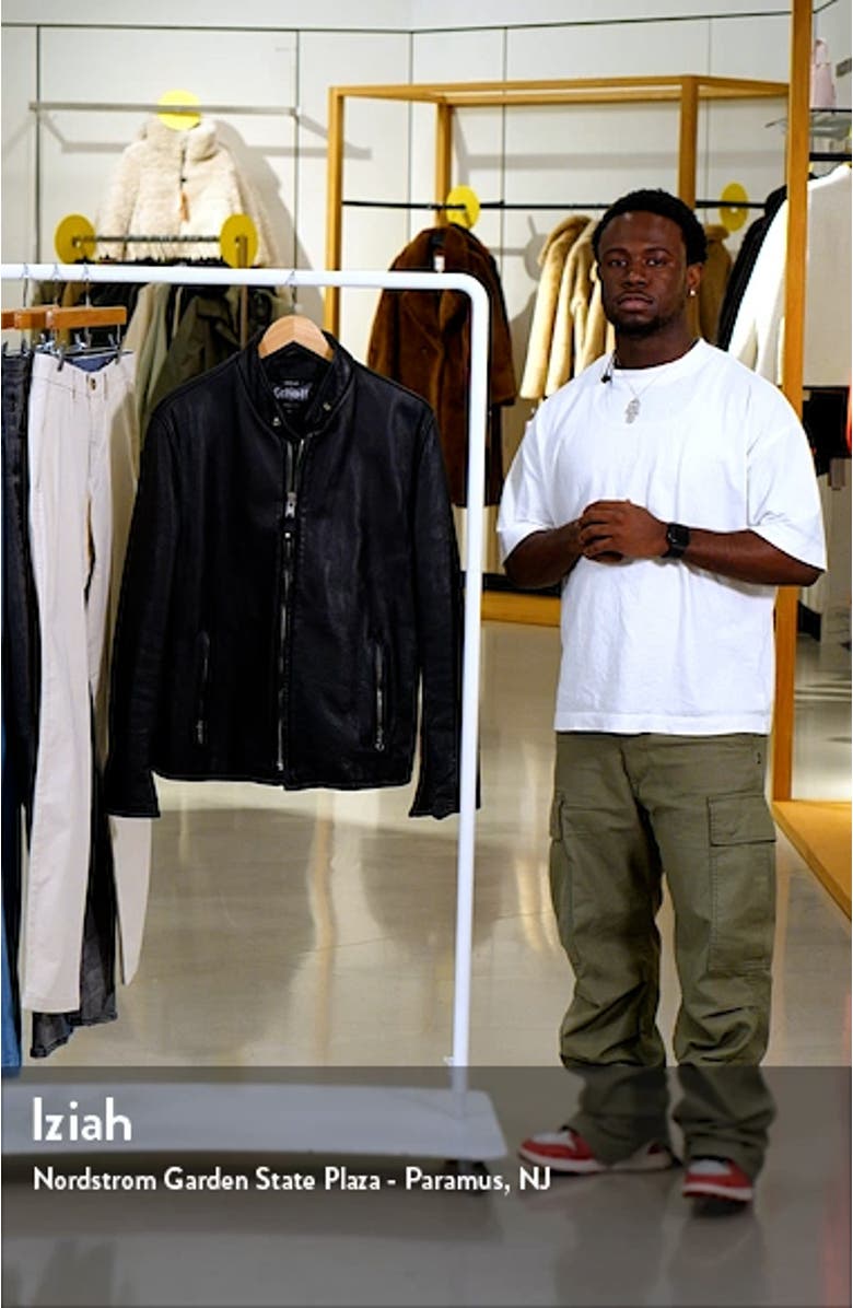 Café Racer Hand Vintaged Cowhide Leather Jacket, sales video thumbnail