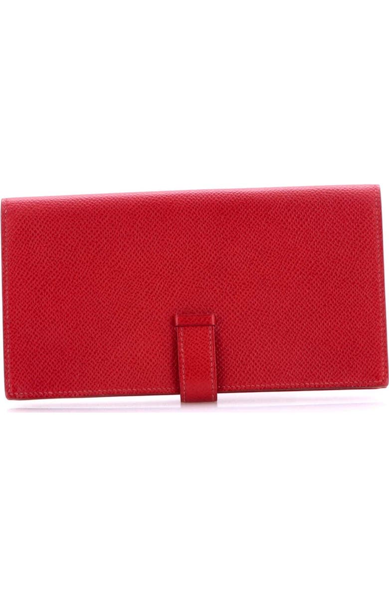 Pre-Owned Hermes Bearn Wallet Epsom Long, Alternate, color, Rubis
