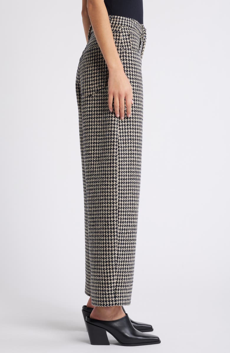 FRAME The Tweed Barrel Leg Pants, Alternate, color, Houndstooth