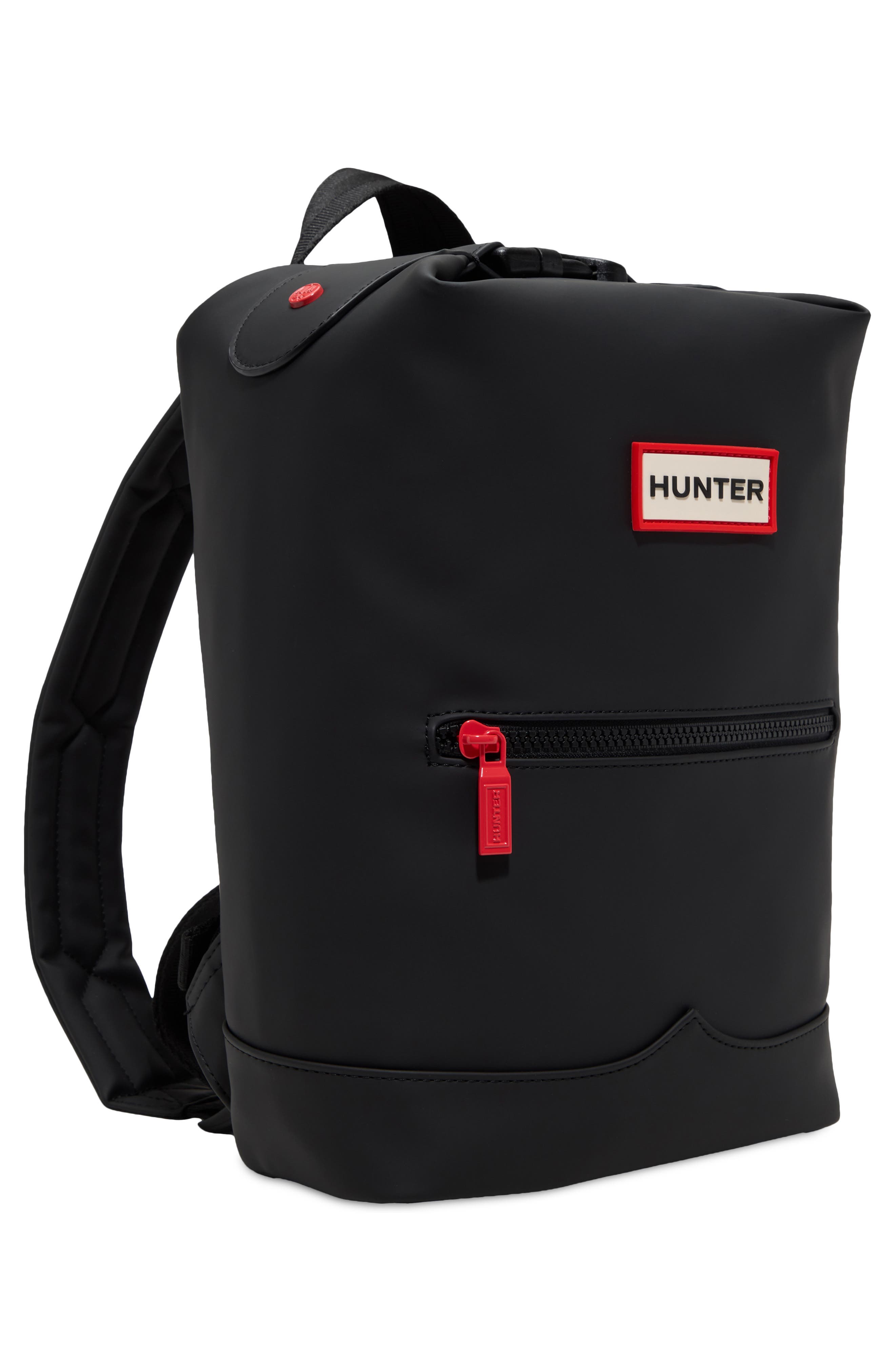 Mini Top Clip Faux Leather Backpack, Alternate, color, BLACK