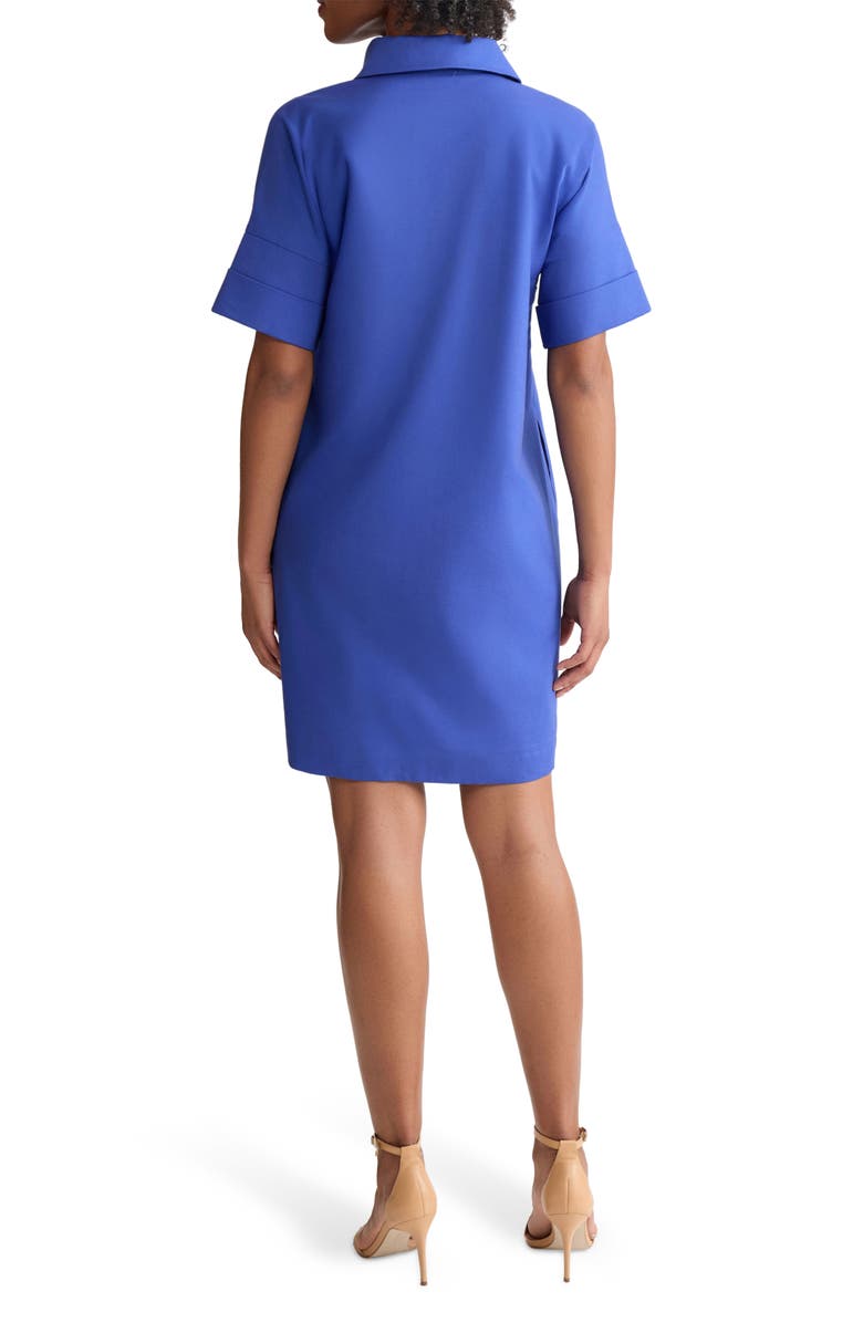 Ming Wang A-Line Shift Dress, Alternate, color, Sapphire Sea