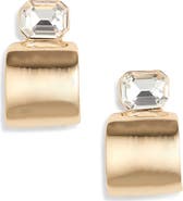 Vince Camuto Crystal & Front Hoop Earrings