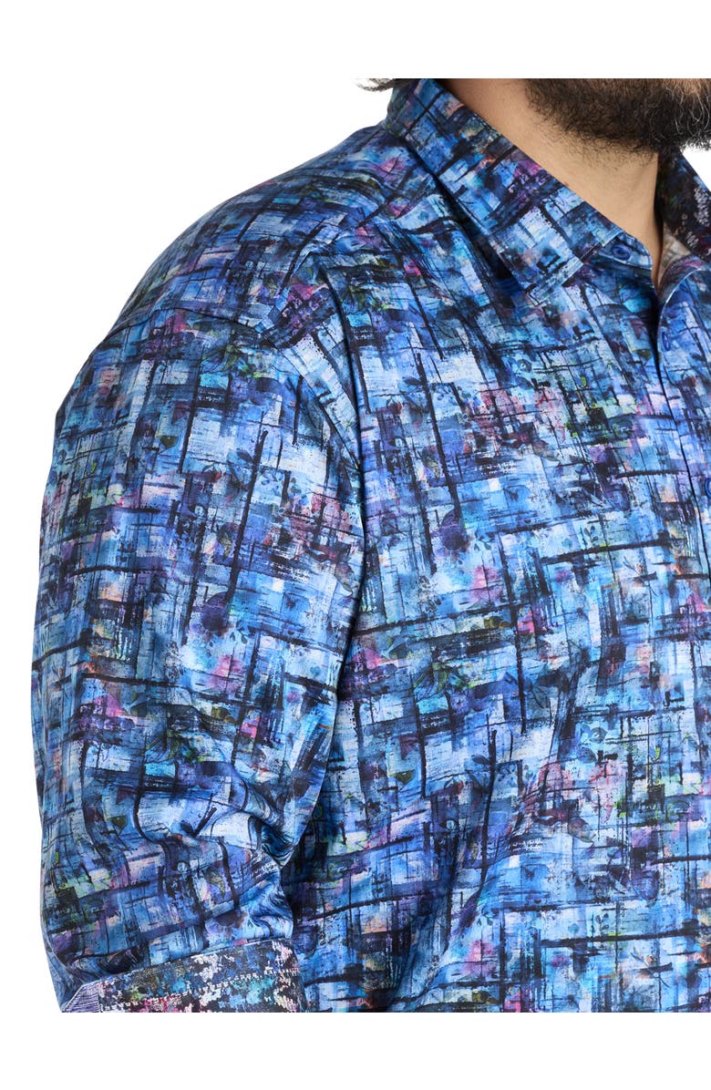 Robert Graham DXL Big & Tall Multi Abstract Print Sport Shirt, Alternate, color, Multi