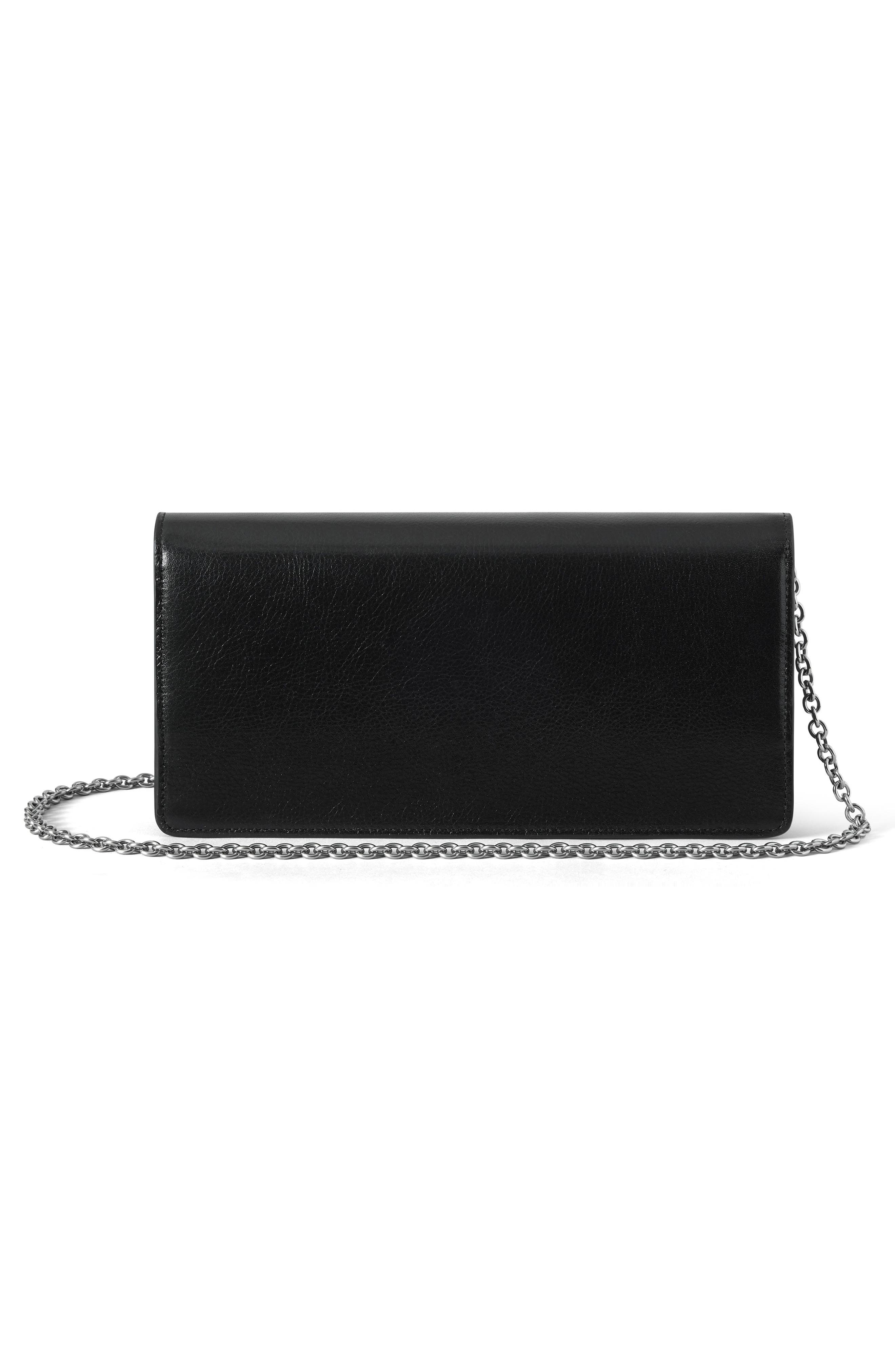 Mulberry Darley Leather Clutch, Alternate, color, Black