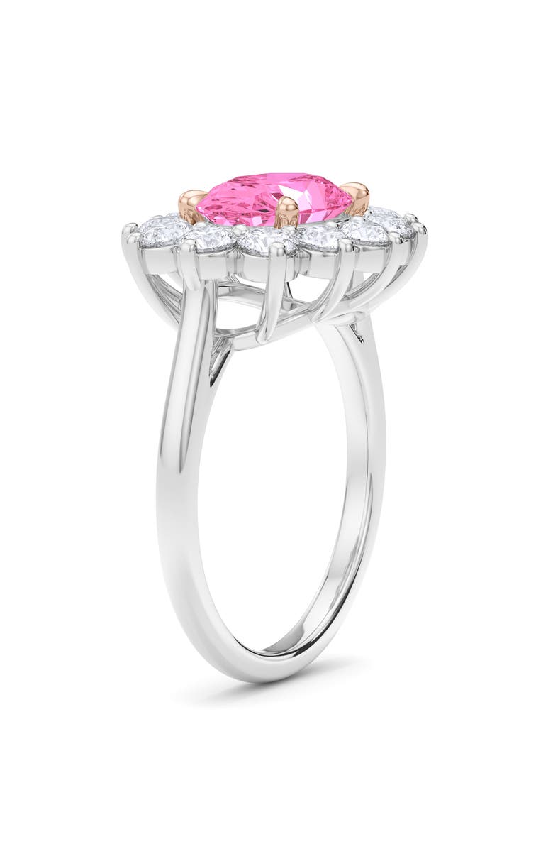 HauteCarat Princess Cut Lab Grown Diamond Engagement Ring, Alternate, color, White