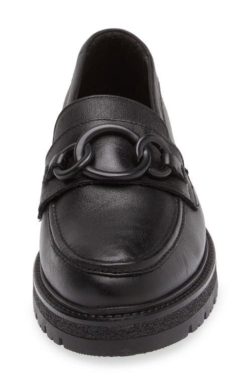 Naot Fremont Platform Loafer In Black Leather