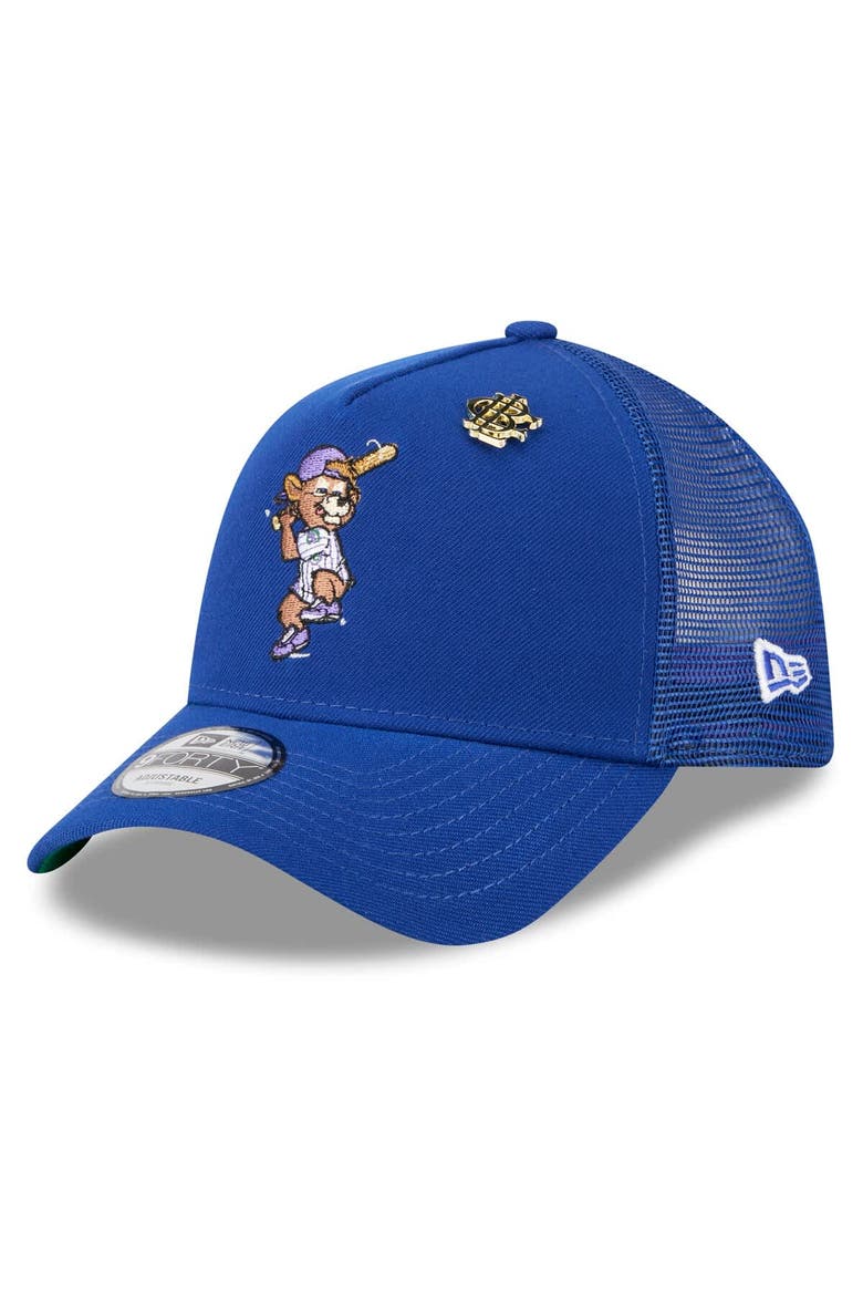 Men's New Era  Royal Chicago Cubs 2025 Big League Chew A-Frame 9FORTY Adjustable Trucker Hat, Main, color, Royal